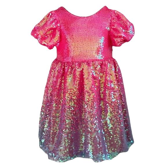 Lola + The Boys Other - Lola + The Boys Pink Bubble Gum Shimmer Sequin Mini Dress Size 8